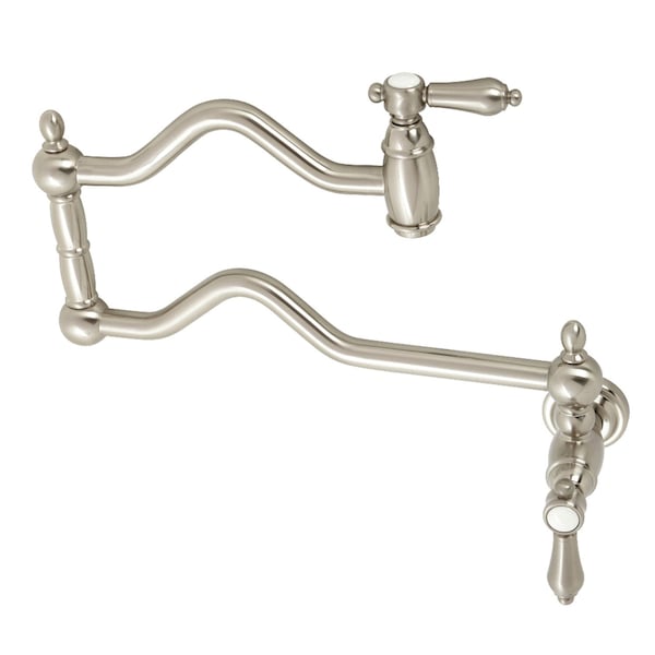KS2108BAL Heirloom Wall Mount Pot Filler, Brushed Nickel